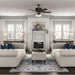 54 in. Bronze Ceiling Fan with LED Light Kit and Handheld Remote, Hugger Ceiling Fan with Light-4-ErisView