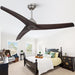 54 in. Ceiling Fan NO Light, Wood Reversible DC Ceiling Fan, Unique Ceiling Fan for Kitchen Bedroom Living Room-7-ErisView