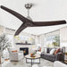 54 in. Ceiling Fan NO Light, Wood Reversible DC Ceiling Fan, Unique Ceiling Fan for Kitchen Bedroom Living Room-1-ErisView