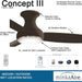 54 in. Ceiling Fan with Light Kit, Oil Rubbed Bronze Ceiling Fan with Hed Opal Glass-2-ErisView