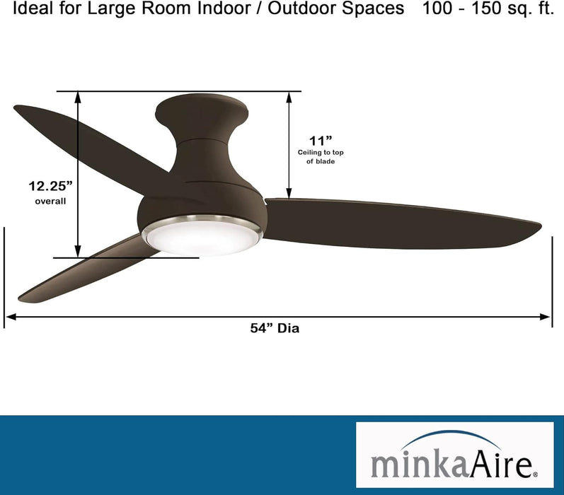 54 in. Ceiling Fan with Light Kit, Oil Rubbed Bronze Ceiling Fan with Hed Opal Glass-3-ErisView
