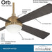 54 in. Ceiling Fan with Recessed Ceiling Fan LED Light, Brushed Brass Ceiling Fan-2-ErisView