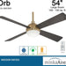 54 in. Ceiling Fan with Recessed Ceiling Fan LED Light, Brushed Brass Ceiling Fan-4-ErisView