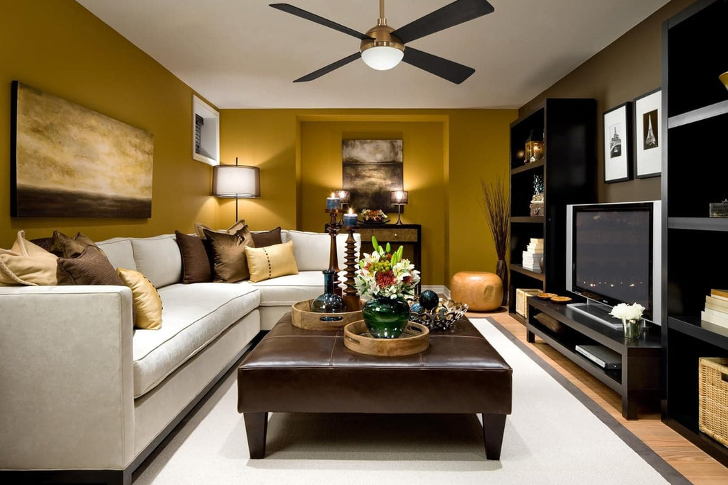 54 in. Ceiling Fan with Recessed Ceiling Fan LED Light, Brushed Brass Ceiling Fan-7-ErisView