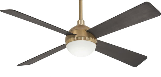 54 in. Ceiling Fan with Recessed Ceiling Fan LED Light, Brushed Brass Ceiling Fan-1-ErisView