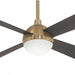 54 in. Ceiling Fan with Recessed Ceiling Fan LED Light, Brushed Brass Ceiling Fan-1-ErisView