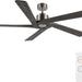54 in. Ceiling Fans without Lights, Carved Solid Wood Reversible Ceiling Fan with Remote, Brass Ceiling Fan with Black Blades-10-ErisView