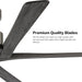 54 in. Ceiling Fans without Lights, Carved Solid Wood Reversible Ceiling Fan with Remote, Brass Ceiling Fan with Black Blades-14-ErisView
