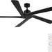 54 in. Ceiling Fans without Lights, Carved Solid Wood Reversible Ceiling Fan with Remote, Brass Ceiling Fan with Black Blades-19-ErisView