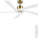 54 in. Ceiling Fans without Lights, Carved Solid Wood Reversible Ceiling Fan with Remote, Brass Ceiling Fan with Black Blades-27-ErisView