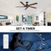 54 in. Ceiling Fans without Lights, Carved Solid Wood Reversible Ceiling Fan with Remote, Brass Ceiling Fan with Black Blades-41-ErisView