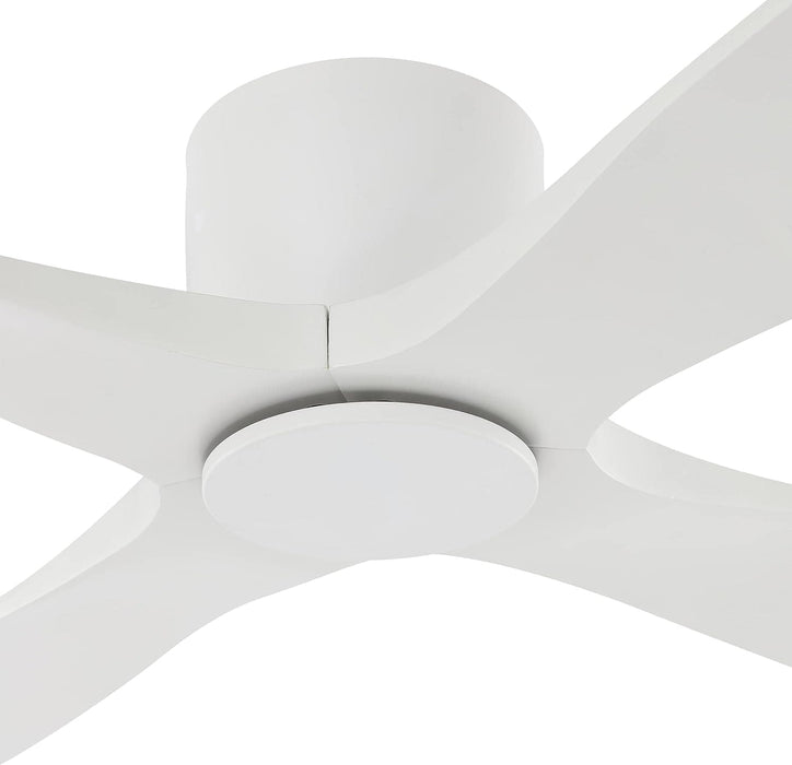 54 in. Flush Mount Ceiling Fans without Lights, 4 Reversible Carved Wood Blade Ceiling Fans, Quiet Hugger Ceiling Fan NO Light-23-ErisView