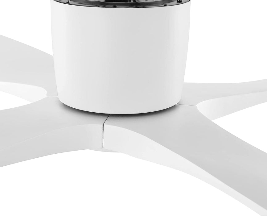 54 in. Flush Mount Ceiling Fans without Lights, 4 Reversible Carved Wood Blade Ceiling Fans, Quiet Hugger Ceiling Fan NO Light-24-ErisView
