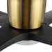 54 in. Flush Mount Ceiling Fans without Lights, 4 Reversible Carved Wood Blade Ceiling Fans, Quiet Hugger Ceiling Fan NO Light-33-ErisView