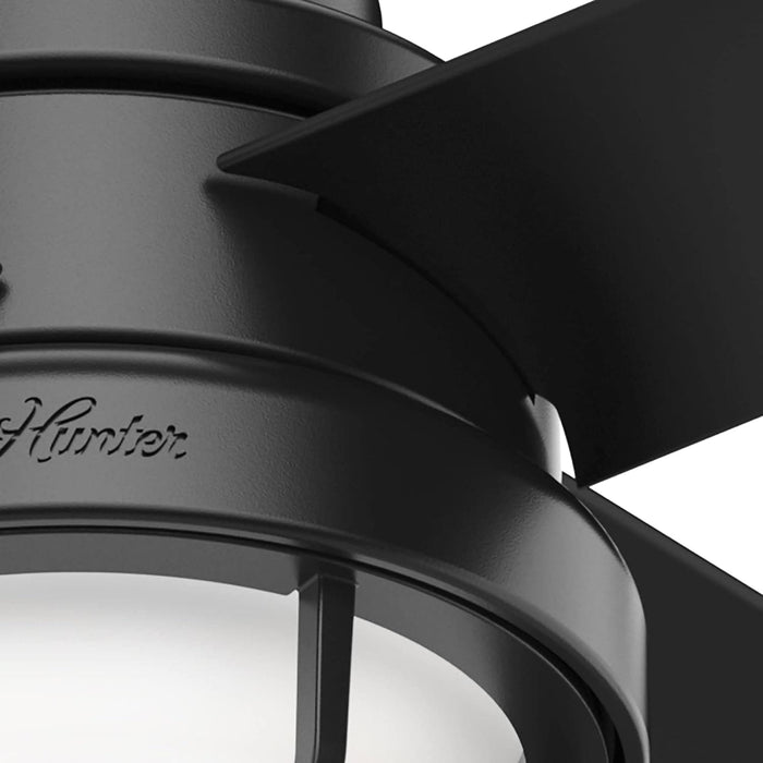 54 in. Matte Black Outdoor Fan, Indoor Outdoor Ceiling Fans with LED Light and Wall Control, Hugger Ceiling Fans-10-ErisView