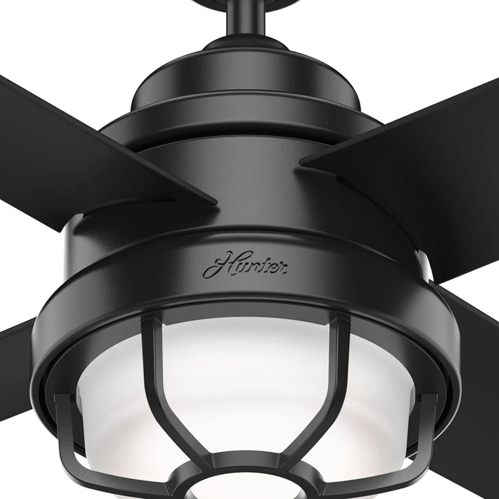 54 in. Matte Black Outdoor Fan, Indoor Outdoor Ceiling Fans with LED Light and Wall Control, Hugger Ceiling Fans-11-ErisView
