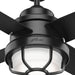 54 in. Matte Black Outdoor Fan, Indoor Outdoor Ceiling Fans with LED Light and Wall Control, Hugger Ceiling Fans-11-ErisView