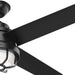 54 in. Matte Black Outdoor Fan, Indoor Outdoor Ceiling Fans with LED Light and Wall Control, Hugger Ceiling Fans-12-ErisView