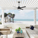 54 in. Matte Black Outdoor Fan, Indoor Outdoor Ceiling Fans with LED Light and Wall Control, Hugger Ceiling Fans-5-ErisView