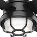 54 in. Matte Black Outdoor Fan, Indoor Outdoor Ceiling Fans with LED Light and Wall Control, Hugger Ceiling Fans-9-ErisView