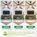 54 in. Modern Ceiling Fan with Light and Remote Control, Big Outdoor Ceiling Fans, LED Fan Light for Bedroom Living Room Kitchen-3-ErisView