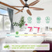 54 in. Modern Ceiling Fan with Light and Remote Control, Big Outdoor Ceiling Fans, LED Fan Light for Bedroom Living Room Kitchen-5-ErisView