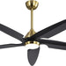 54 in. Modern Ceiling Fan with Light and Remote, Quiet Reversible DC Ceiling Fan with Downrods for Bedroom Living Room Dining Room -19-ErisView