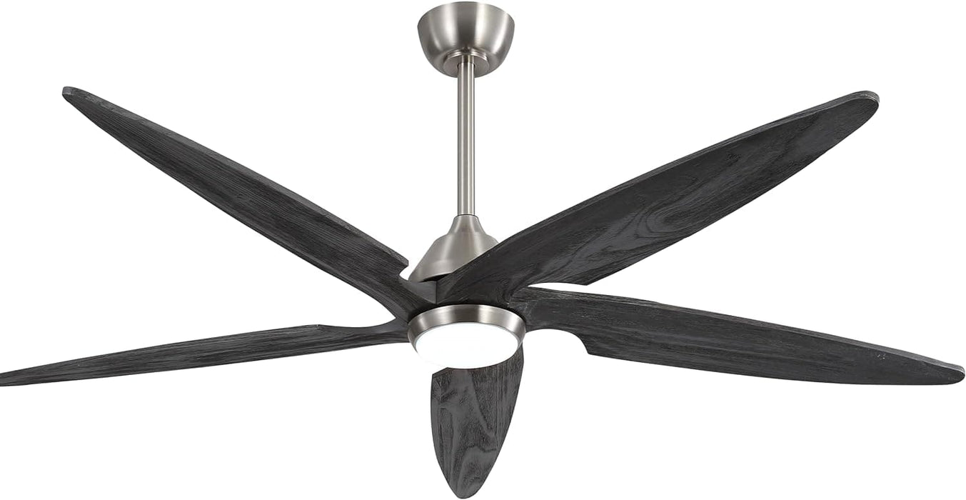 54 in. Modern Ceiling Fan with Light and Remote, Quiet Reversible DC Ceiling Fan with Downrods for Bedroom Living Room Dining Room -28-ErisView