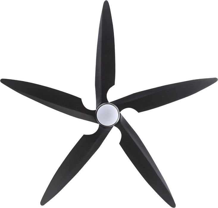 54 in. Modern Ceiling Fan with Light and Remote, Quiet Reversible DC Ceiling Fan with Downrods for Bedroom Living Room Dining Room -9-ErisView