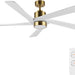 54 in. Modern DC Ceiling Fan with Lights and Remote, 5 Wood Reversible Blade Quietest Fan For Sleeping, Black Brass Ceiling Fan-10-ErisView