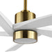 54 in. Modern DC Ceiling Fan with Lights and Remote, 5 Wood Reversible Blade Quietest Fan For Sleeping, Black Brass Ceiling Fan-18-ErisView
