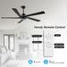 54 in. Modern DC Ceiling Fan with Lights and Remote, 5 Wood Reversible Blade Quietest Fan For Sleeping, Black Brass Ceiling Fan-20-ErisView