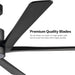 54 in. Modern DC Ceiling Fan with Lights and Remote, 5 Wood Reversible Blade Quietest Fan For Sleeping, Black Brass Ceiling Fan-24-ErisView