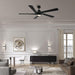 54 in. Modern DC Ceiling Fan with Lights and Remote, 5 Wood Reversible Blade Quietest Fan For Sleeping, Black Brass Ceiling Fan-27-ErisView