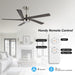 54 in. Modern DC Ceiling Fan with Lights and Remote, 5 Wood Reversible Blade Quietest Fan For Sleeping, Black Brass Ceiling Fan-29-ErisView