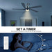 54 in. Modern DC Ceiling Fan with Lights and Remote, 5 Wood Reversible Blade Quietest Fan For Sleeping, Black Brass Ceiling Fan-34-ErisView