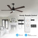 54 in. Modern DC Ceiling Fan with Lights and Remote, 5 Wood Reversible Blade Quietest Fan For Sleeping, Black Brass Ceiling Fan-38-ErisView