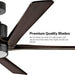 54 in. Modern DC Ceiling Fan with Lights and Remote, 5 Wood Reversible Blade Quietest Fan For Sleeping, Black Brass Ceiling Fan-41-ErisView