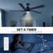 54 in. Modern DC Ceiling Fan with Lights and Remote, 5 Wood Reversible Blade Quietest Fan For Sleeping, Black Brass Ceiling Fan-43-ErisView