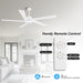 54 in. Modern DC Ceiling Fan with Lights and Remote, 5 Wood Reversible Blade Quietest Fan For Sleeping, Black Brass Ceiling Fan-48-ErisView