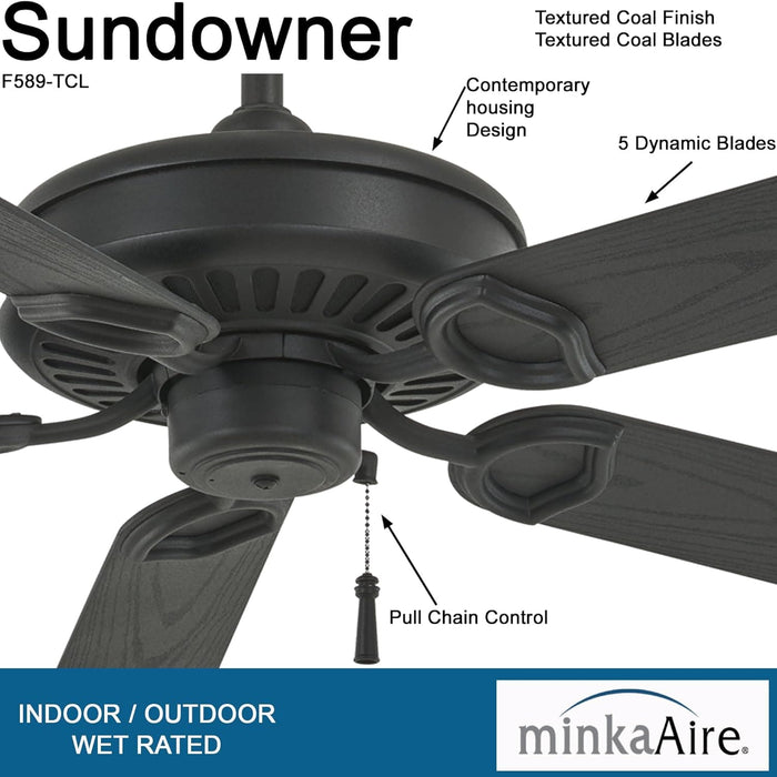 54 in. Outdoor Ceiling Fans with Pull Chain, Outdoor Ceiling Fans without Lights, Exterior Ceiling Fans-2-ErisView