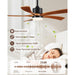 54 in. Outdoor Fans with Lights Remote Control, 5 Blades Wood Outdoor Fan for Patio, Exterior Fans-7-ErisView
