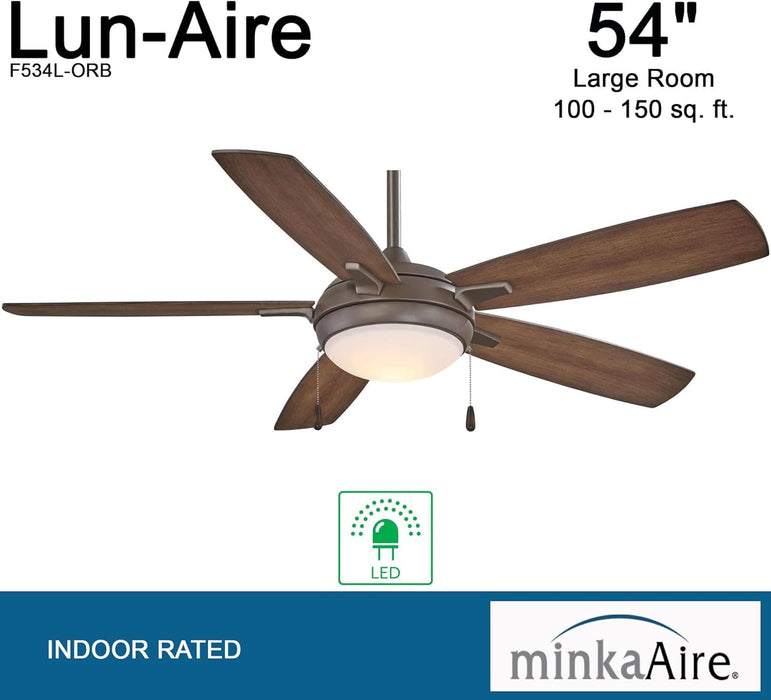 54 in. Recessed Ceiling Fan, Oil Rubbed Bronze Ceiling Fan, Contemporary Fans-4-ErisView