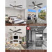 54 in. Remote Control Ceiling Fan and Light, Farmhouse Outdoor Fan for Patio, Modern Wood Reversible Quiet Ceiling Fans-8-ErisView