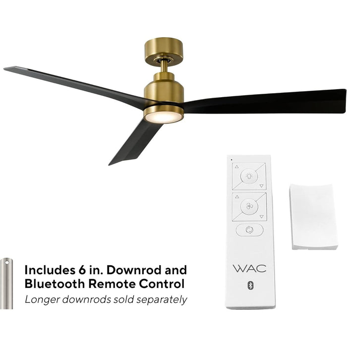 54 in. Smart Indoor Outdoor Ceiling Fan, 3 Blade Ceiling Fan, Matte White Ceiling Fan with LED Light and Remote, Works with Alexa and Ios Or android APP-11-ErisView