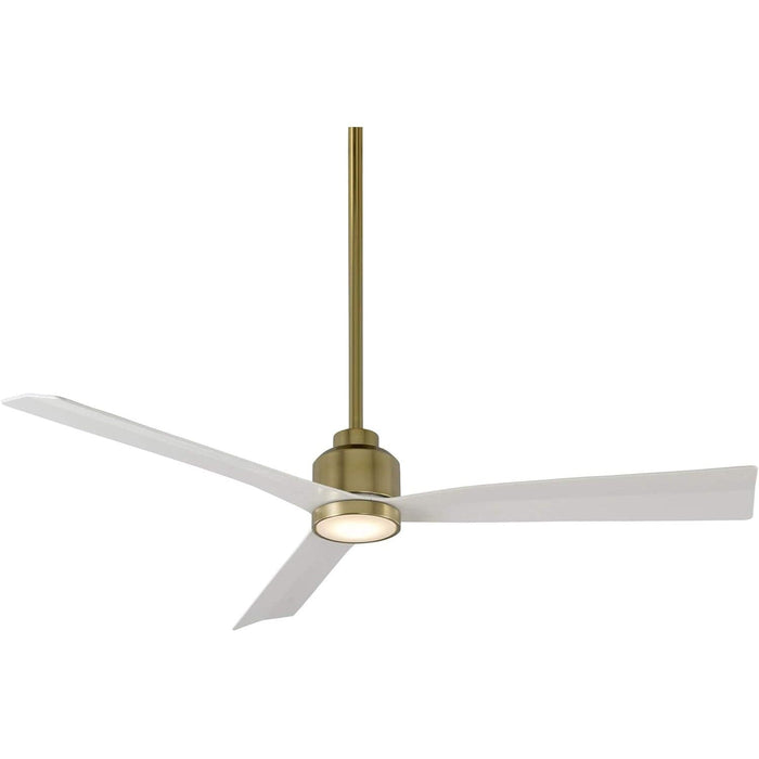 54 in. Smart Indoor Outdoor Ceiling Fan, 3 Blade Ceiling Fan, Matte White Ceiling Fan with LED Light and Remote, Works with Alexa and Ios Or android APP-20-ErisView