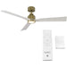 54 in. Smart Indoor Outdoor Ceiling Fan, 3 Blade Ceiling Fan, Matte White Ceiling Fan with LED Light and Remote, Works with Alexa and Ios Or android APP-21-ErisView