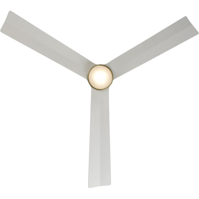 54 in. Smart Indoor Outdoor Ceiling Fan, 3 Blade Ceiling Fan, Matte White Ceiling Fan with LED Light and Remote, Works with Alexa and Ios Or android APP-23-ErisView
