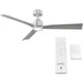 54 in. Smart Indoor Outdoor Ceiling Fan, 3 Blade Ceiling Fan, Matte White Ceiling Fan with LED Light and Remote, Works with Alexa and Ios Or android APP-27-ErisView