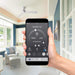54 in. Smart Indoor Outdoor Ceiling Fan, 3 Blade Ceiling Fan, Matte White Ceiling Fan with LED Light and Remote, Works with Alexa and Ios Or android APP-29-ErisView